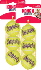 Air Squeaker Tennis Ball Squeaky Dog Toy Medium 6.5cm, Medium (3 Pack / 6 Pack)