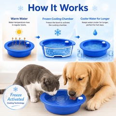 Freeze Activated Dog & Cat Cooling Bowl - Perfect for Summers